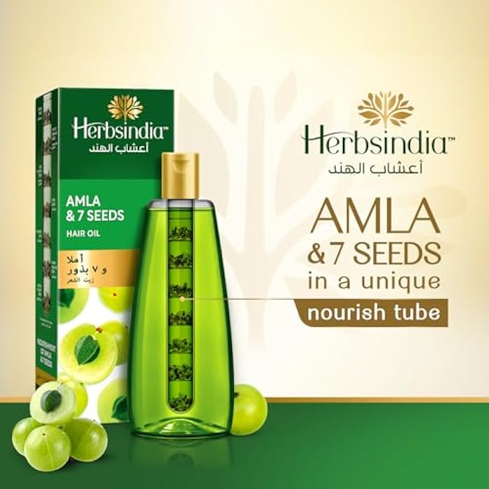 Herbsindia Amla & 7 Herbal Seeds Hair Oil With Nourish Tube | Strengthens & Thickens Hair | Silicone & Paraben Free | 280ml - Image 3